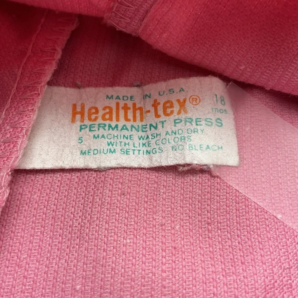 Vintage Health-Tex Baby Pink Ruffles Corduroy‎ Overalls – 18 Months